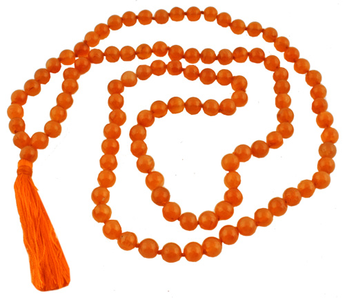 Meditationszubehör / Malas / Karneol Mala, 7 mm